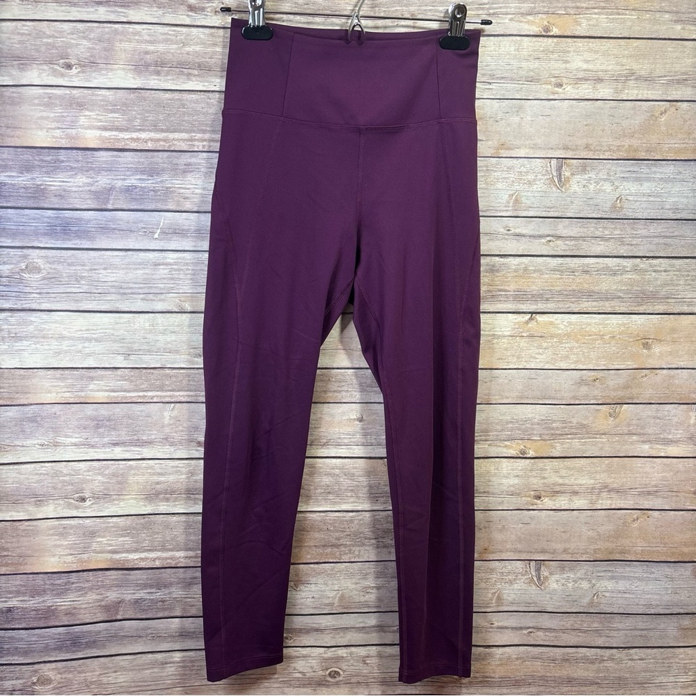 Girlfriend Collective Compressive High Rise 7/8 Legging in Plum Size Small
